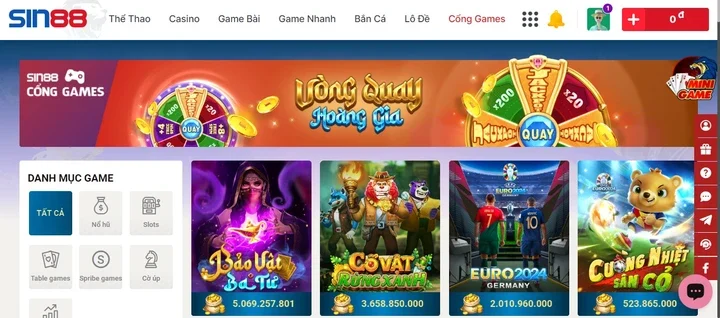 Chơi game đổi thưởng Sin88 người chơi nhận được lợi ích gì?