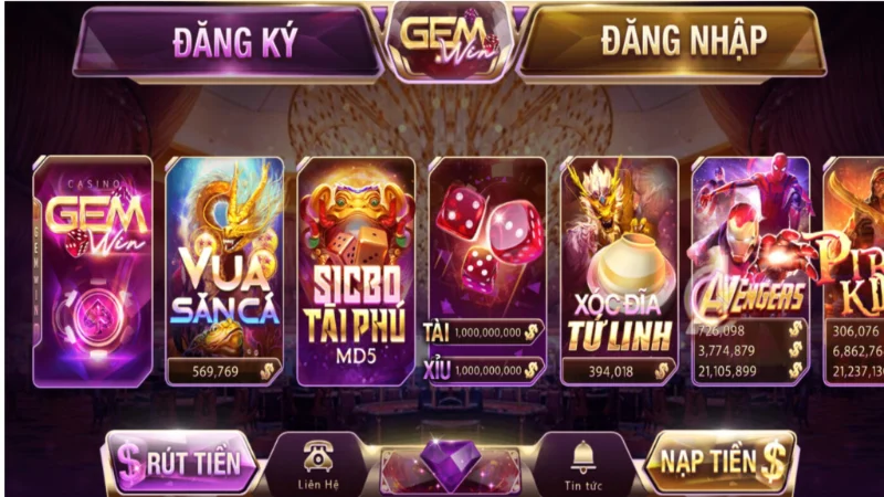 Các thể loại game đa dạng tại Gemwin